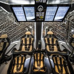 How did UI of complex systems evolve from Boeing 747 (1969) to SpaceX Crew Dragon v2 (2012)