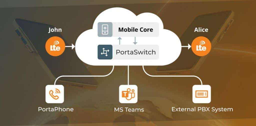 Mobile core Portaswitch