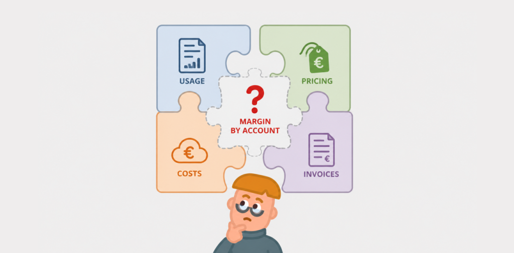 The missing AI cost record is margin by account